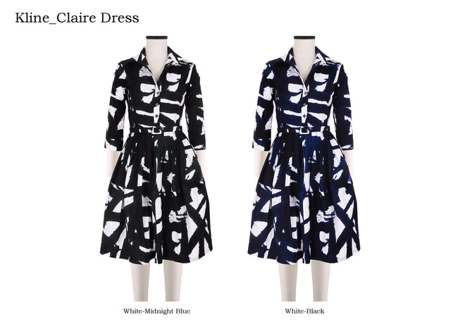 Claire Dress Shirt Collar 3/4 Sleeve in Kline                                                            