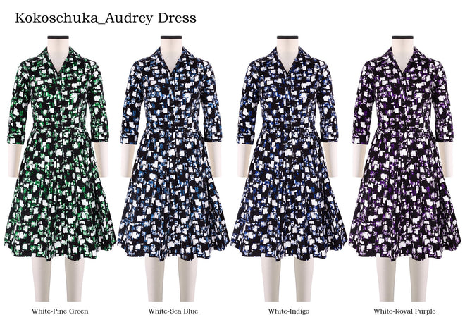 Audrey Dress Shirt Collar 3/4 Sleeve in Kokoschka                                                                       