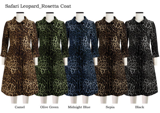 Rosetta Coat 3/4 Sleeve in Safari Leopard                                                                 