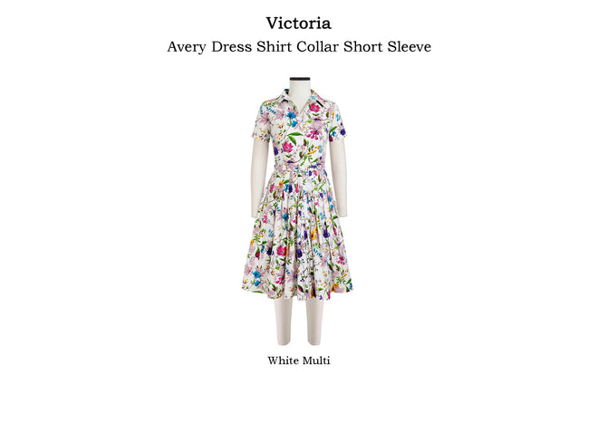 Avery Dress Shirt Collar Short Sleeve in Victoria                                                            