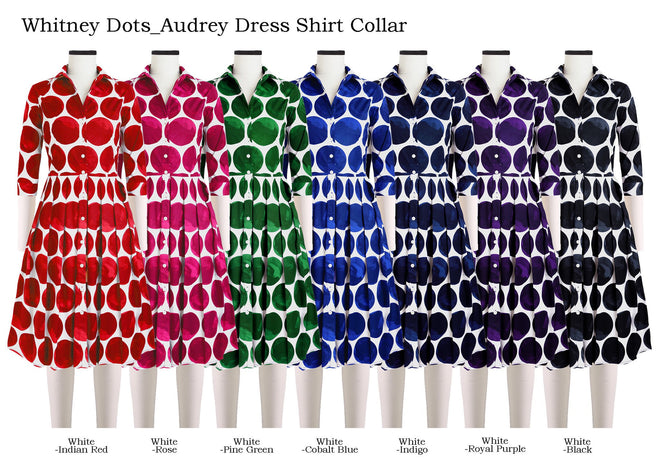 Audrey Dress Shirt Collar in Whitney Dots                                                               