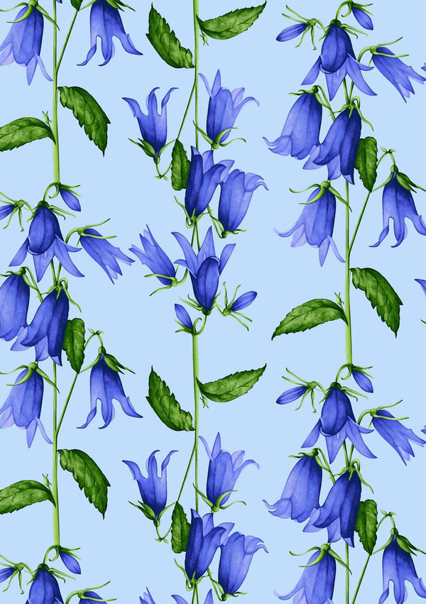[Create Your Own] Cotton Stretch (Blue Bell Flower Small Pastel)