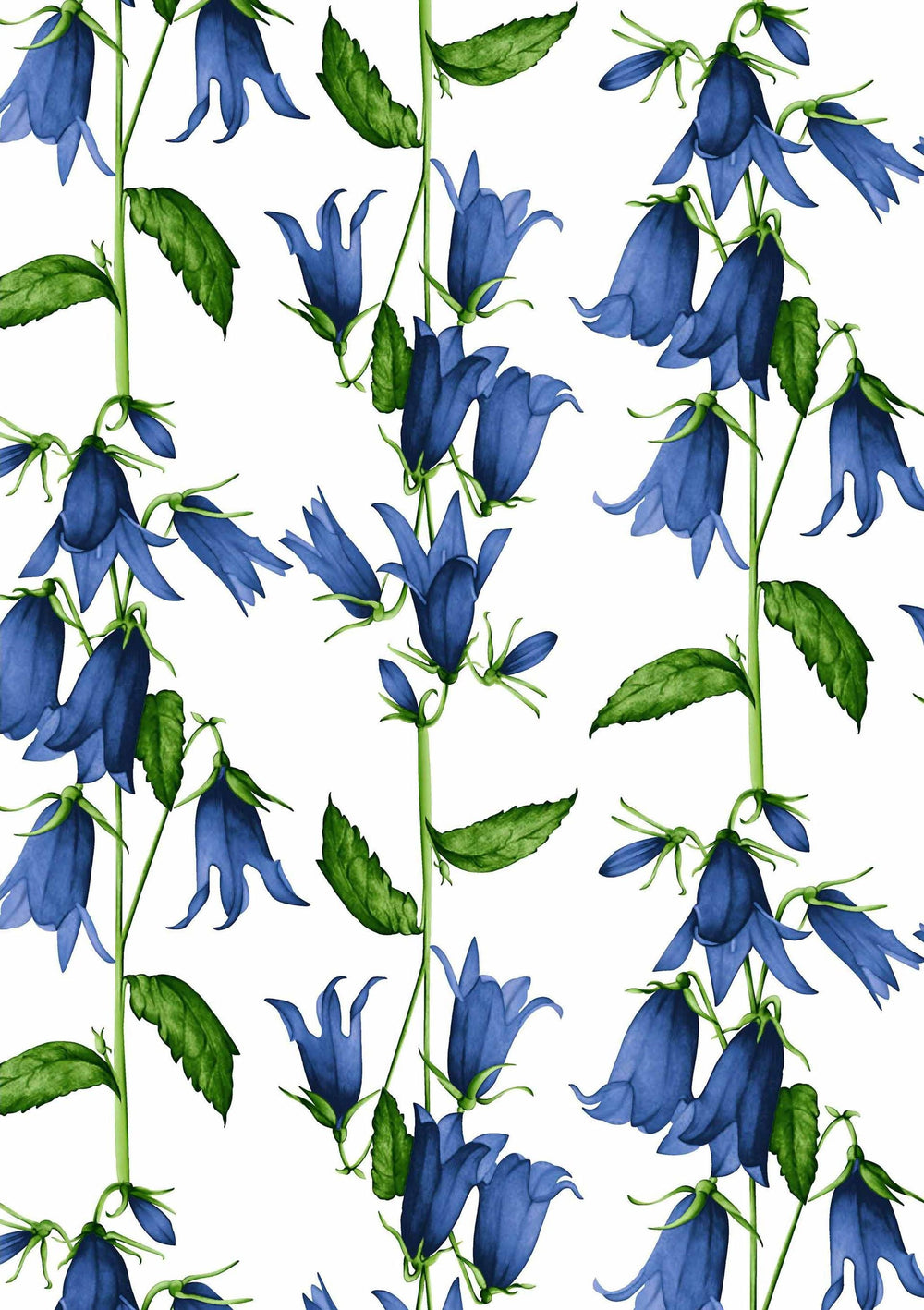 [Create Your Own] Cotton Musola (Blue Bell Flower Small White)