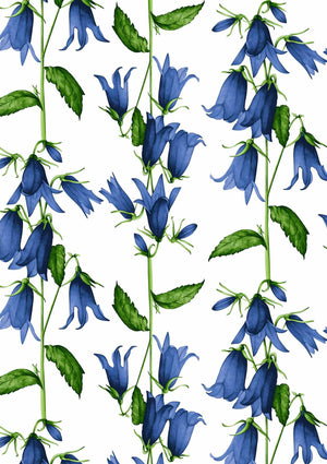 [Create Your Own] Cotton Musola (Blue Bell Flower Small White)