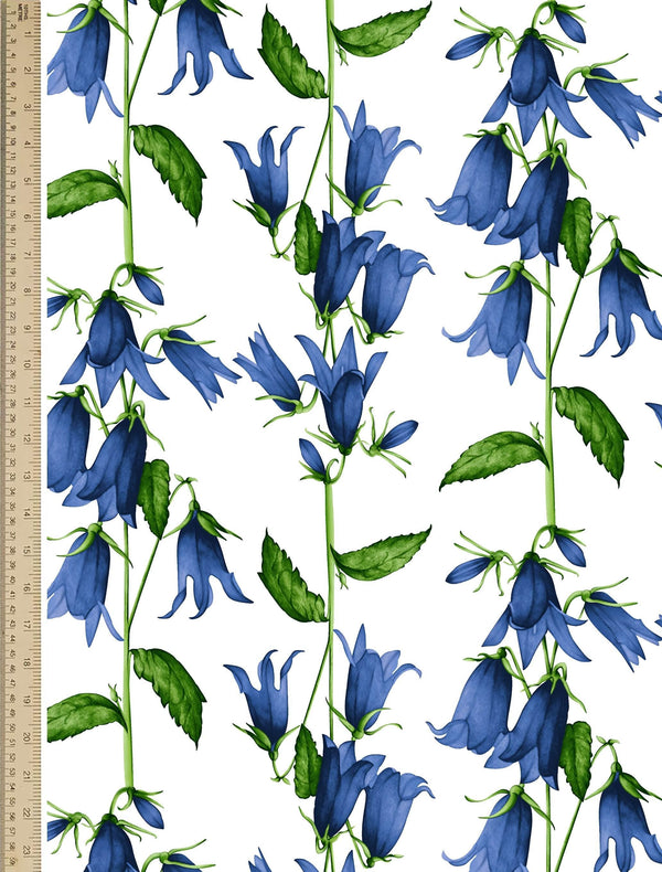 [Create Your Own] Cotton Musola (Blue Bell Flower Small White)