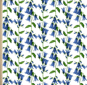 [Create Your Own] Cotton Musola (Blue Bell Flower Small White)