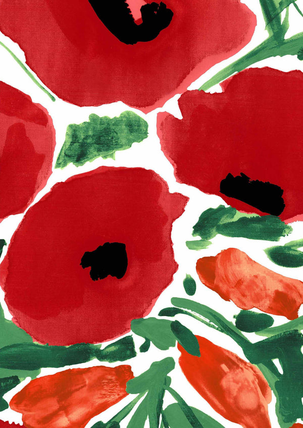 [Create Your Own] Cotton Stretch (Fiori Poppy Big White)