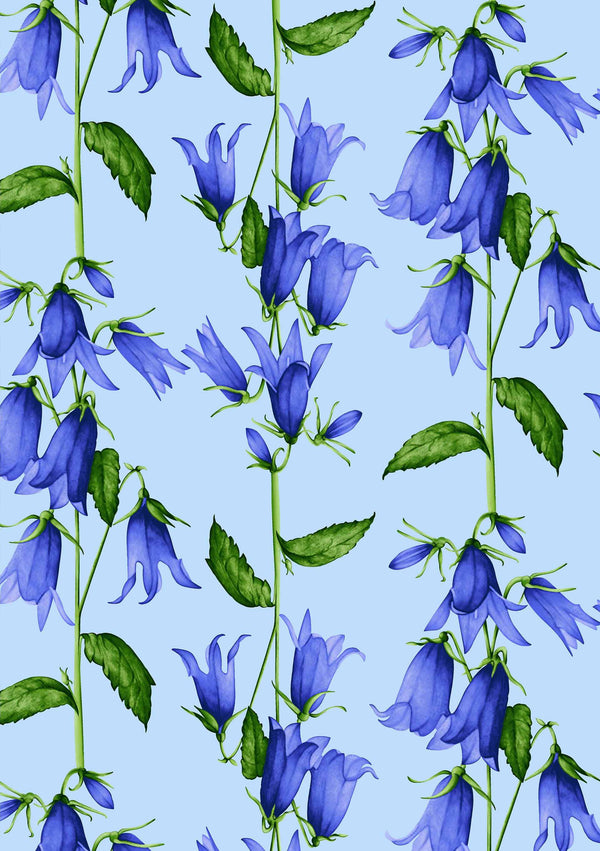 [Create Your Own] Cotton Stretch (Blue Bell Flower Small Pastel)