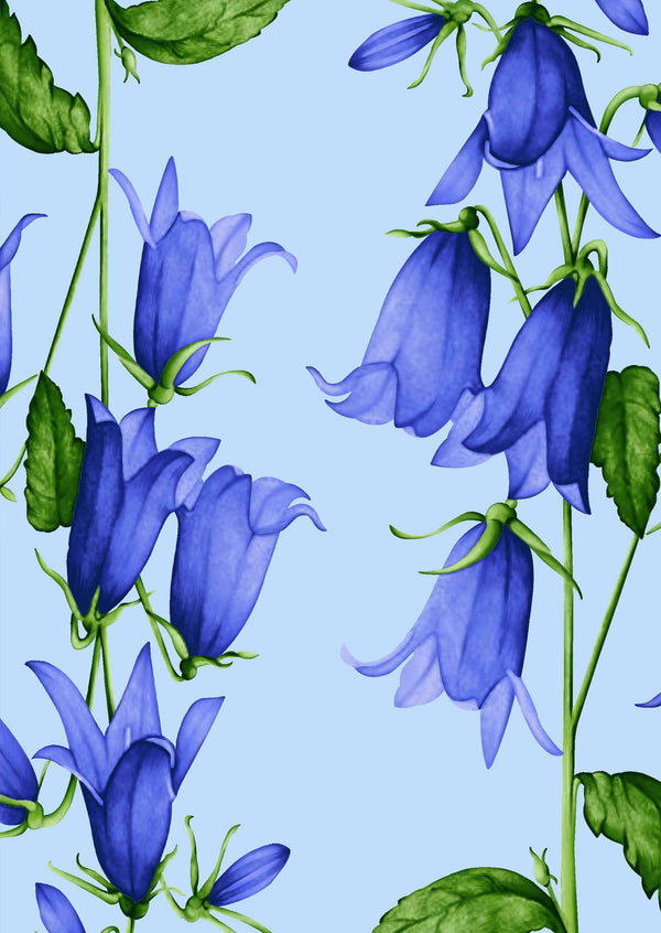 [Create Your Own] Cotton Stretch (Blue Bell Flower Small Pastel)