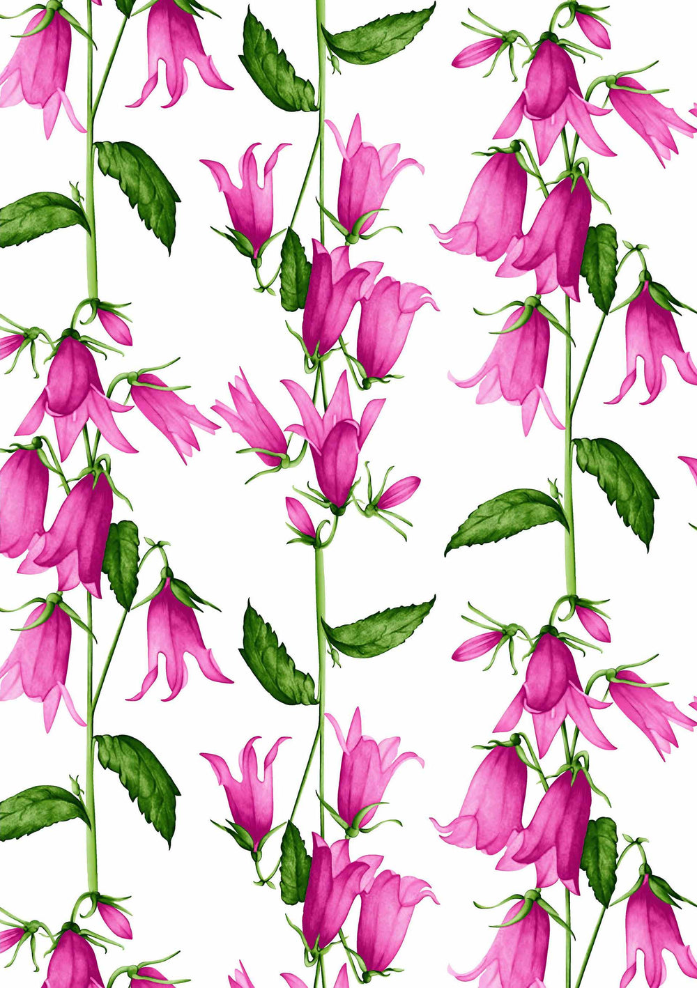 [Create Your Own] Cotton Stretch (Blue Bell Flower Small White)