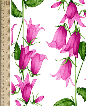 [Create Your Own] Cotton Stretch (Blue Bell Flower Small White)