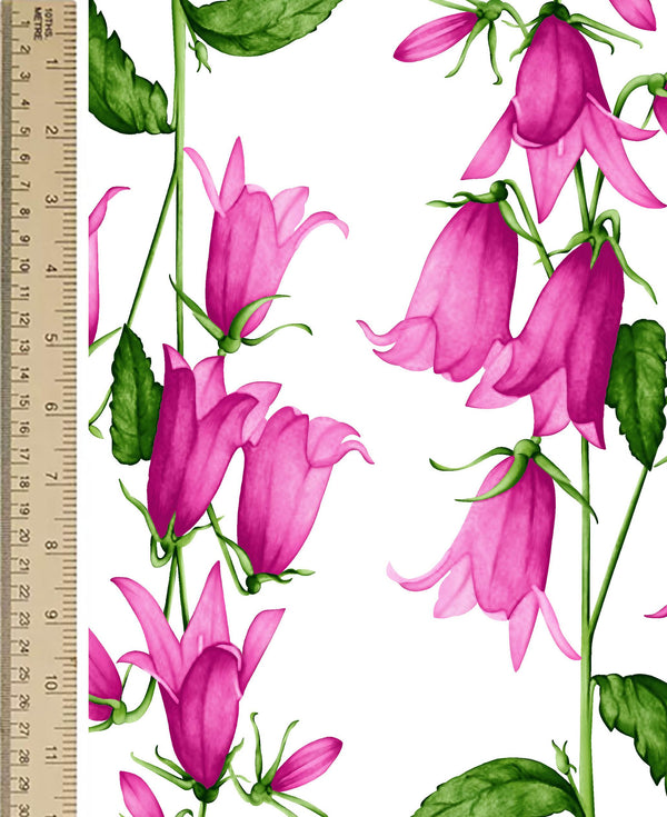 [Create Your Own] Cotton Stretch (Blue Bell Flower Small White)