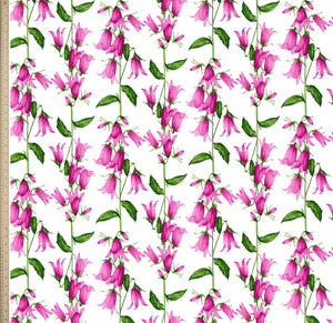 [Create Your Own] Cotton Stretch (Blue Bell Flower Small White)