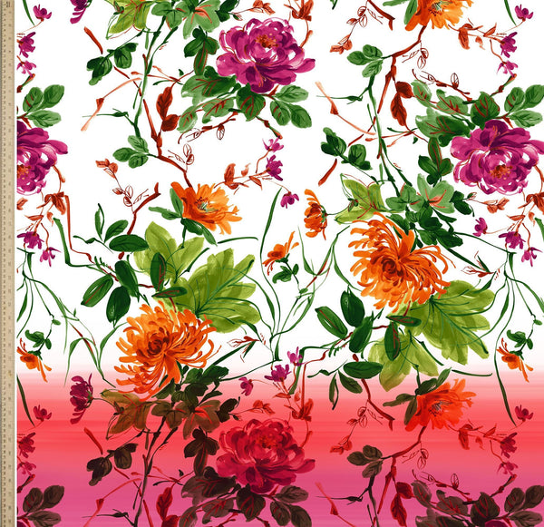 [Create Your Own] Cotton Musola (Oriental Flower Ombre)