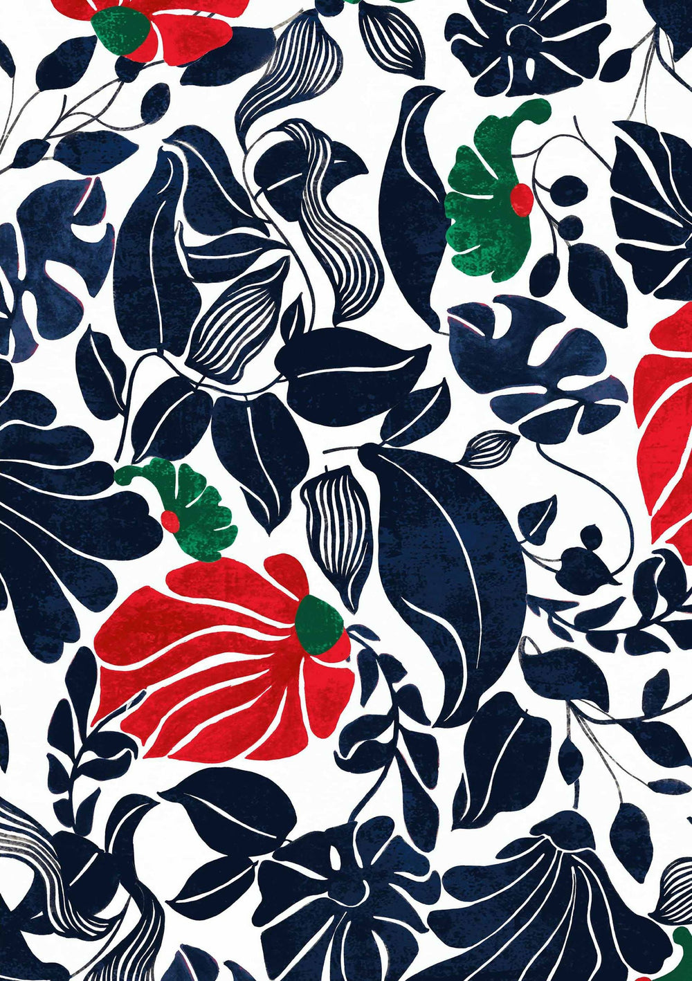 [Create Your Own] Cotton Stretch (Pacific Monster Leaves White)