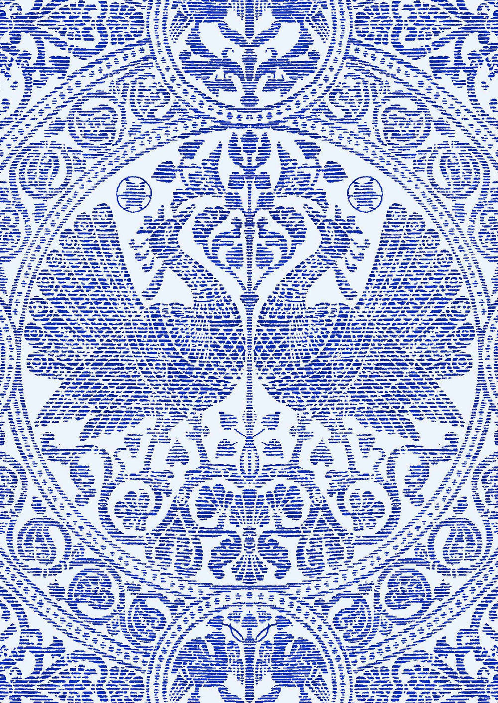 [Create Your Own] Cotton Stretch (Peacock Toile Pastel)