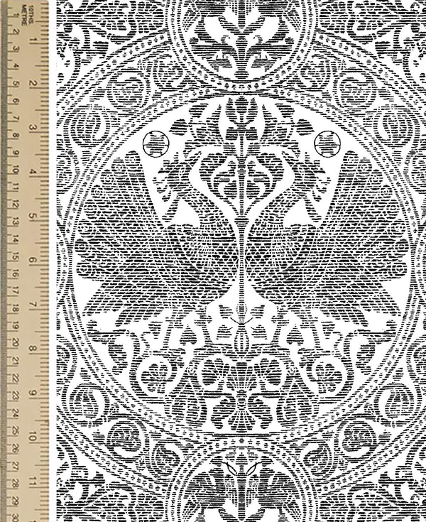 [Create Your Own] Cotton Musola (Peacock Toile White)