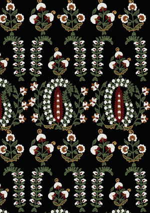 [Create Your Own] Cotton Musola (Suzani Ferns)