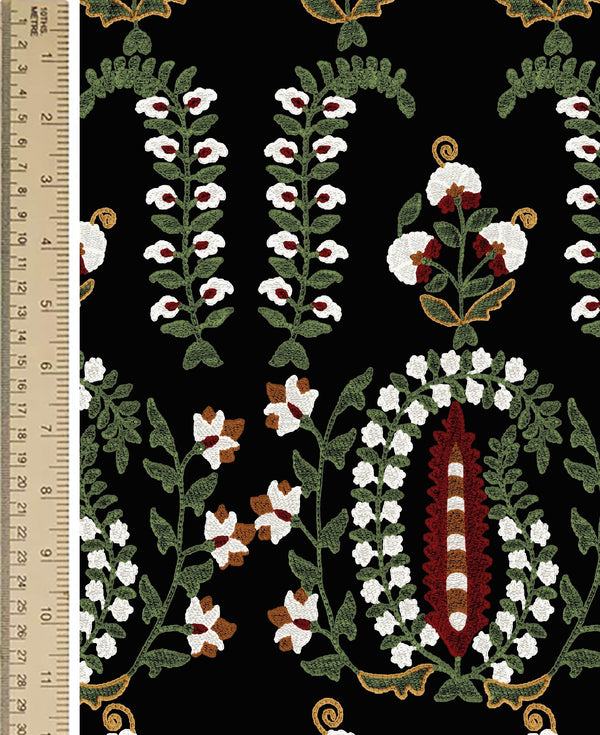 [Create Your Own] Cotton Musola (Suzani Ferns)