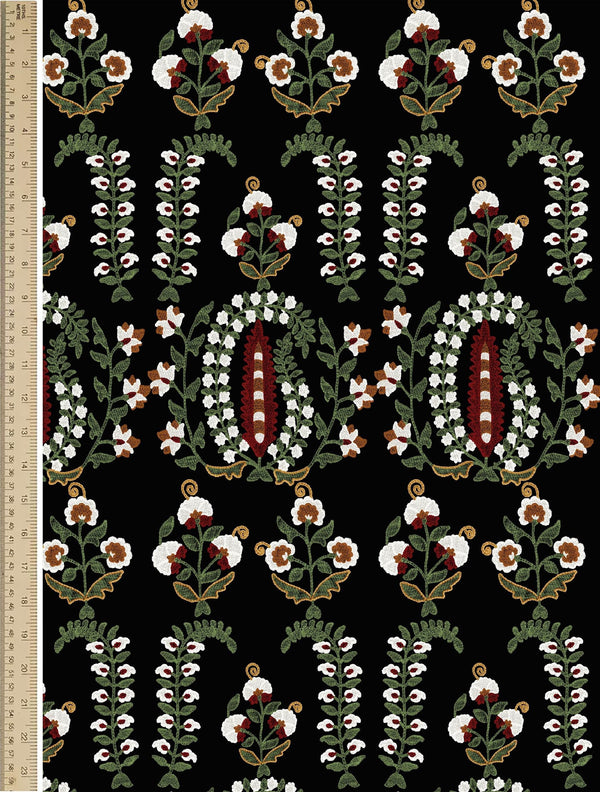 [Create Your Own] Cotton Musola (Suzani Ferns)