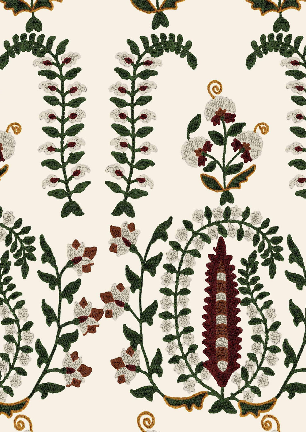[Create Your Own] Cotton Stretch (Suzani Ferns)