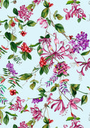 Anna Dress #2 Crew Neck Long Puff Sleeve Ankle Length Cotton Musola (Gallerie Summer Bouquet)