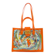 Audrey Tote_Medium_Feather Fancy_Orange