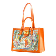 Audrey Tote_Medium_Feather Fancy_Orange