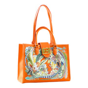 Audrey Tote_Medium_Feather Fancy_Orange