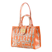 Audrey Tote_Medium_Horse Chain_Orange