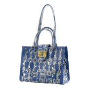 Audrey Tote_Medium_Horse Chain_Cobalt Blue