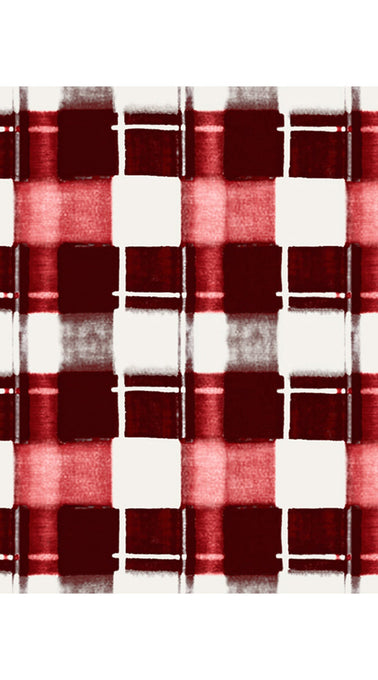 Audrey Dress #4 Shirt Collar 3/4 Sleeve Long Length Cotton Musola (Abstract Check)