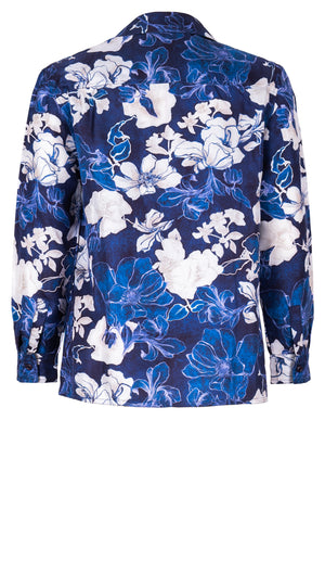 Pajama Shirt Silk Twill (Admiral Magnolia)