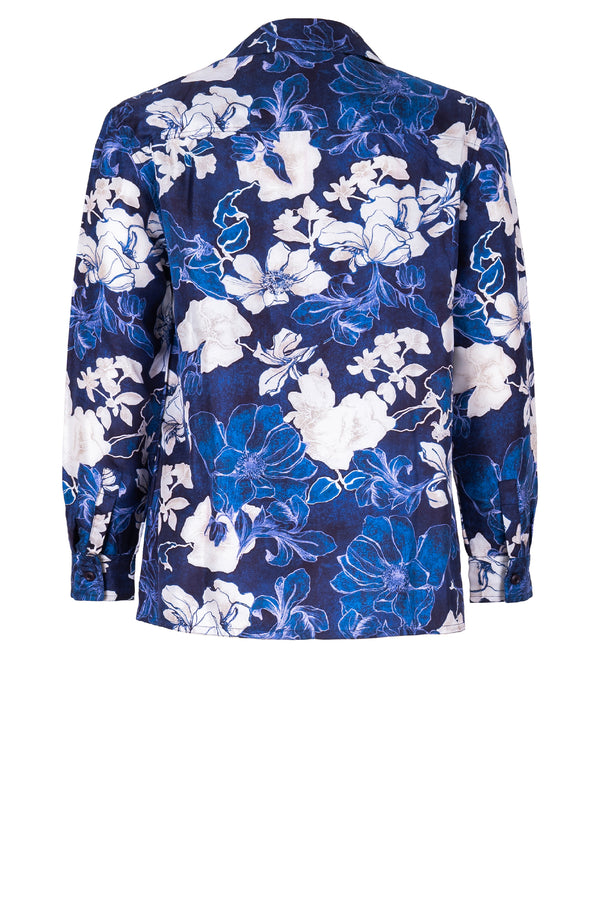 Pajama Shirt Silk Twill (Admiral Magnolia)