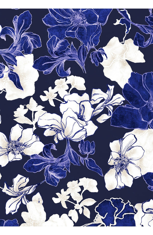 Pajama Shirt Silk Twill (Admiral Magnolia)