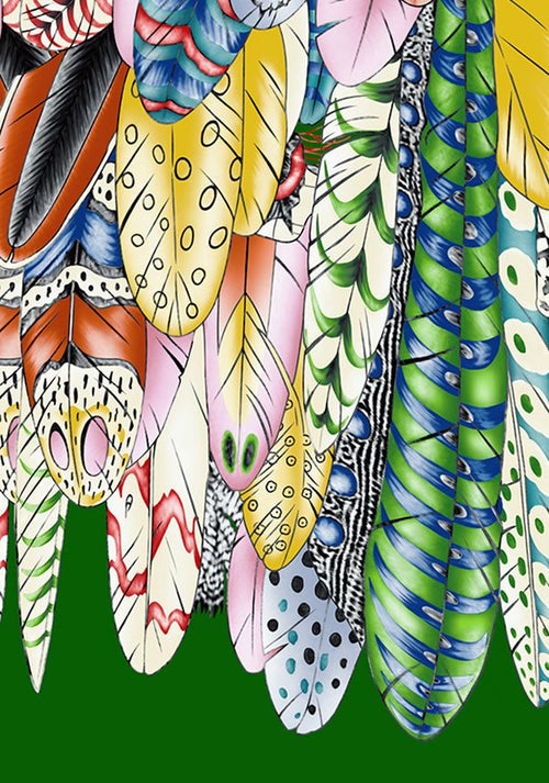 Abelia Skirt Midi Length Cotton Stretch (African Feather)