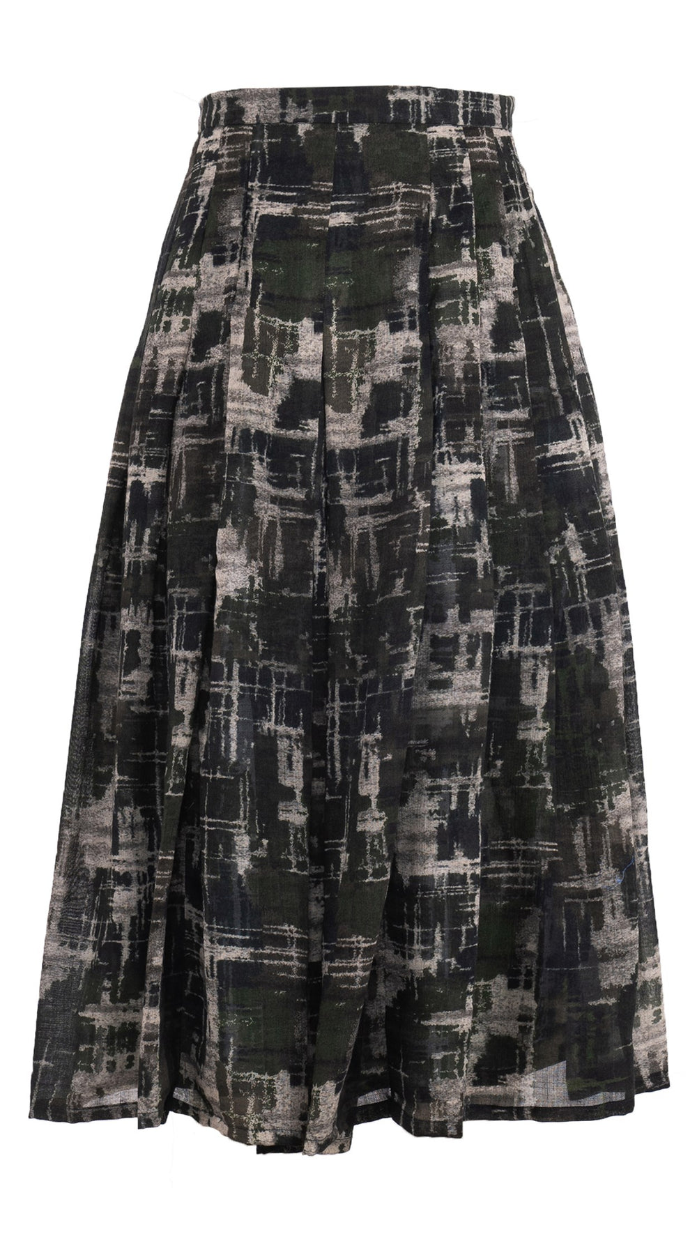 Zeller Skirt Midi Length Wool Musola (Alhambra Rug) - Green