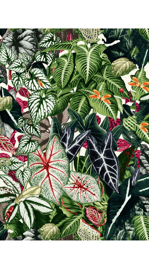 Patricia Dress Shirt Collar 3/4 Sleeve Midi Length Length Silk GGT (Amazonia Leaves)