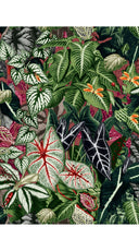 Patricia Dress Shirt Collar 3/4 Sleeve Midi Length Length Silk GGT (Amazonia Leaves)