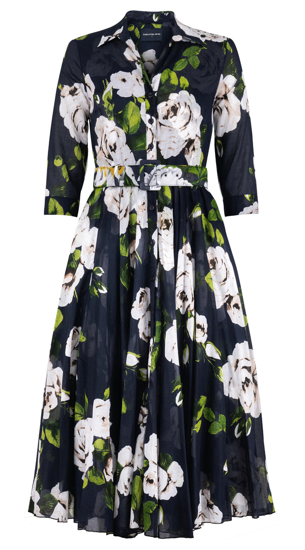 [Off the Rack] Aster Dress Shirt Collar 3/4 Sleeve Midi Length Musola (Amber Queen) @S-XXXL