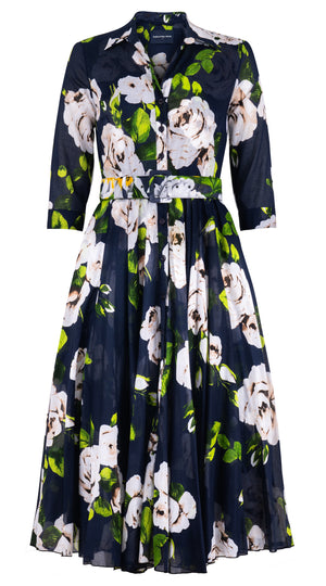 [Off the Rack] Aster Dress Shirt Collar 3/4 Sleeve Midi Length Musola (Amber Queen) @S-XXXL