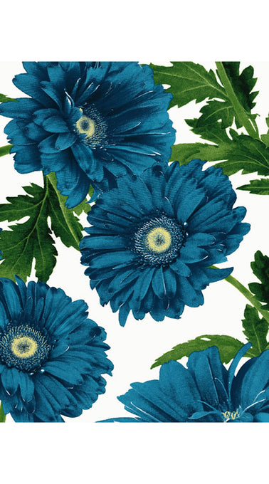 Florance Dress #2 Boat Neck 3/4 Sleeve Tea Length Cotton Stretch (Anemon Naples All Over)
