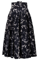 Diane Skirt Midi Length Poliamide Taffta (Animal Dots)