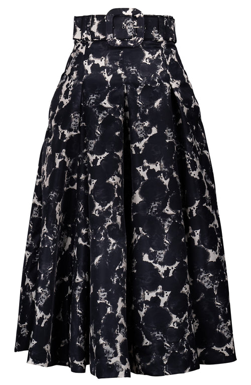 Diane Skirt Midi Length Poliamide Taffta (Animal Dots)