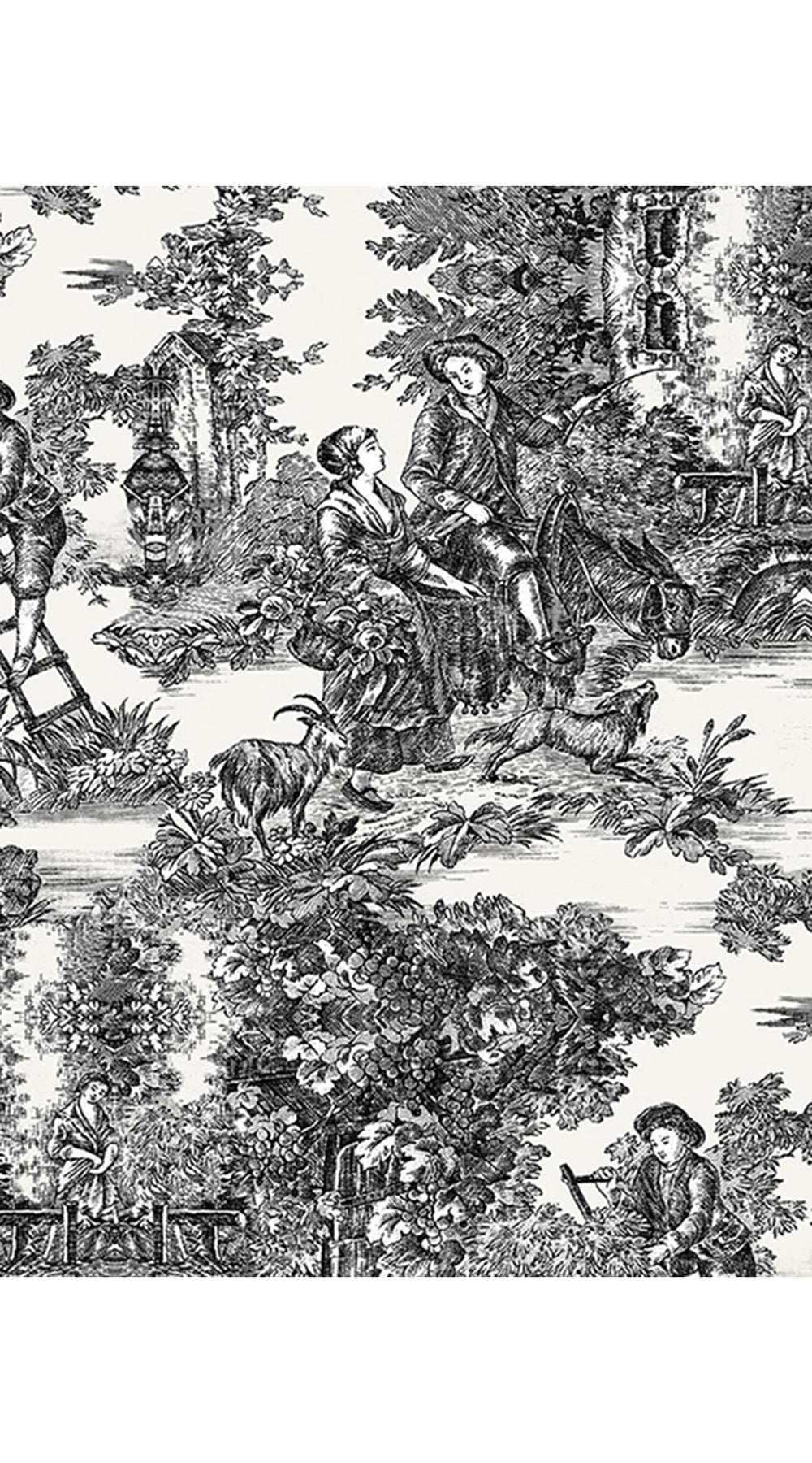 Eden Dress Off Smock Shoulder 3/4 Smock Sleeve Maxi Length Cotton Musola (Antilles Toile White)