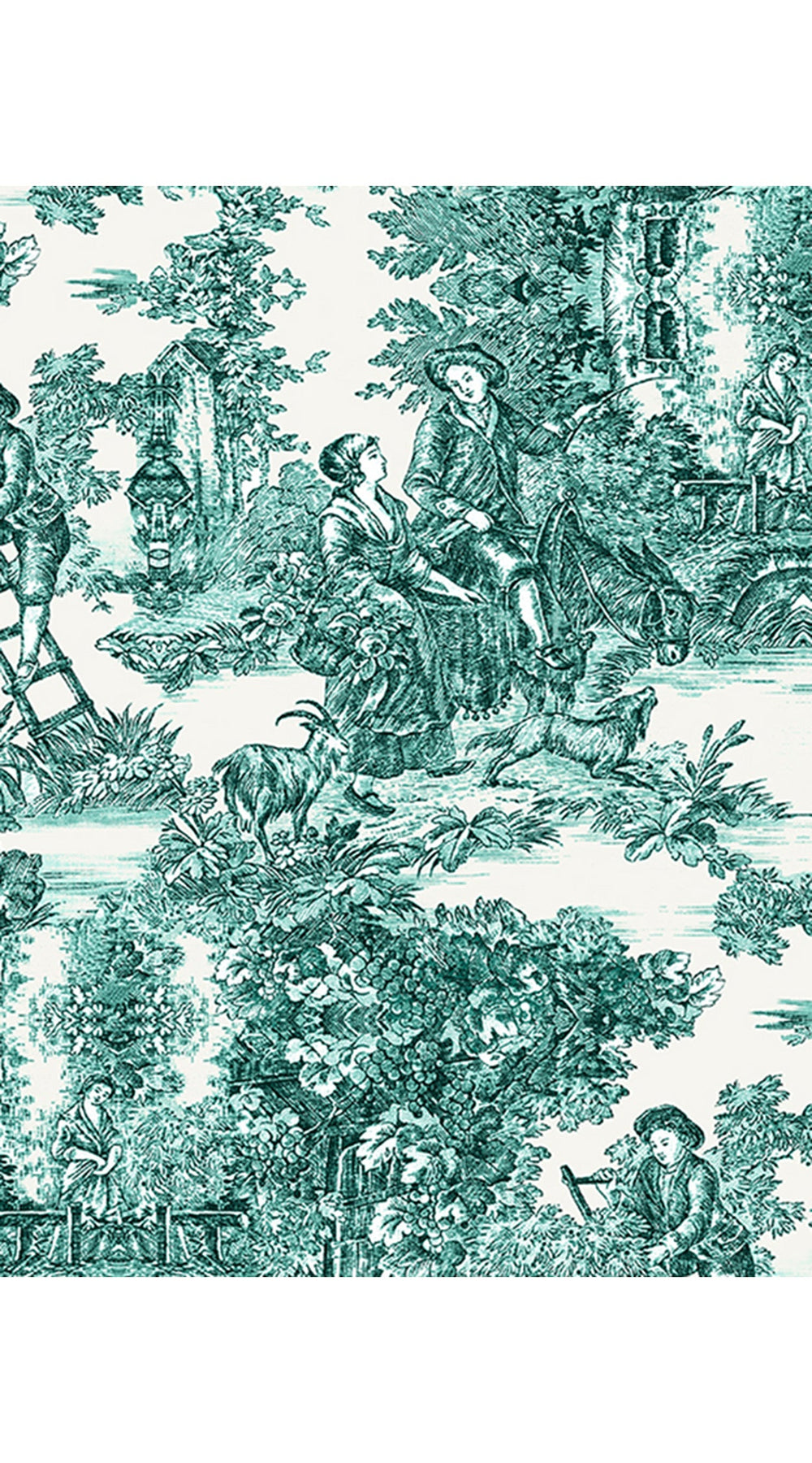 Aster Dress Boat Neck 1/2 Sleeve Midi Length Cotton Musola (Antilles Toile White)