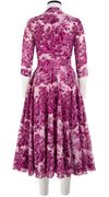 Aster Dress Shirt Collar 3/4 Sleeve Midi Length Cotton Musola (Arabian Night Toile Ground)
