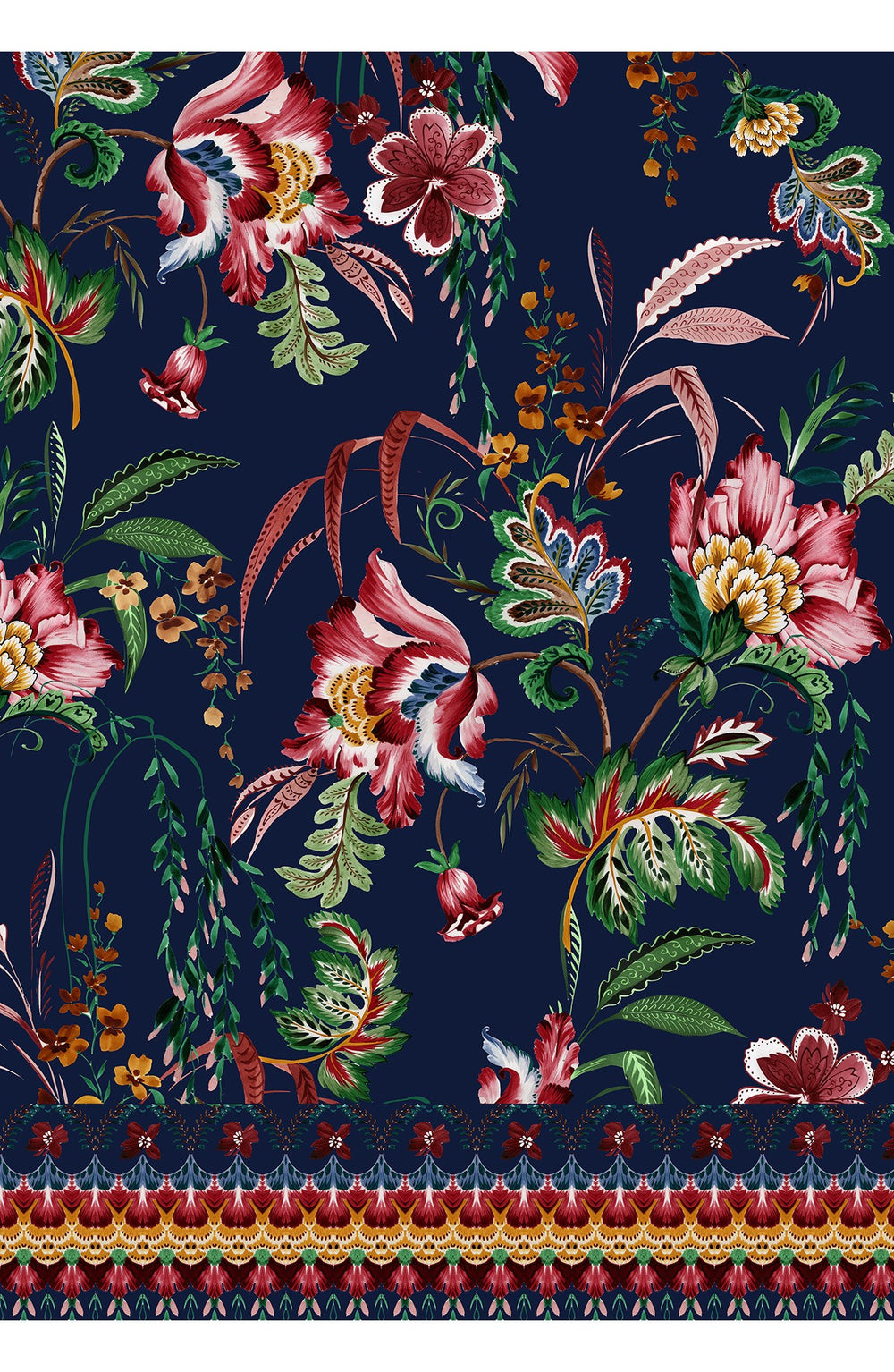 Pajama Shirt Silk Twill (Asian Botanic)