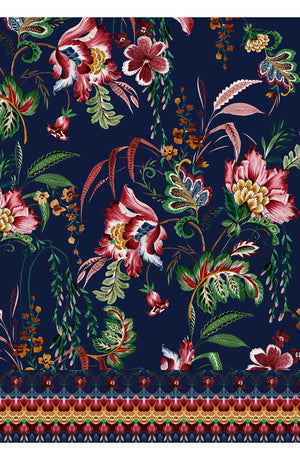 Pajama Shirt Silk Twill (Asian Botanic)