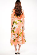 Aster Dress Boat Neck 1/2 Sleeve Midi Length Cotton Musola (Amber Queen Small)